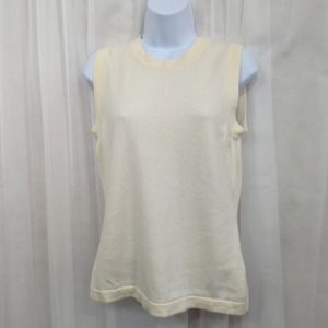 Banana Republic Sweater Womens Sleeveless Wool Blend Cream Size M